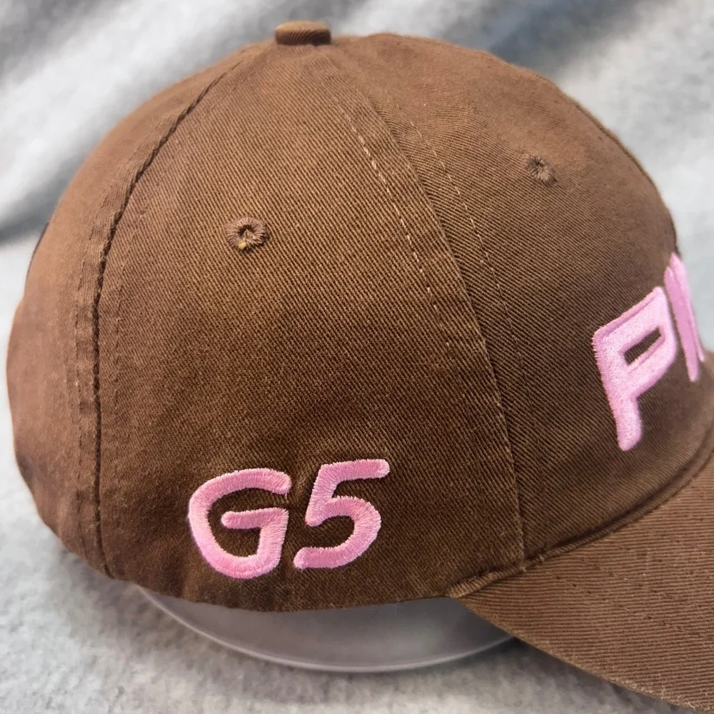PING G5 Logo Women Brown PING Golf Hat Adjustable Strapback OSFM
